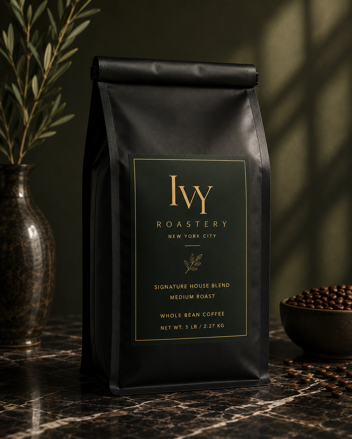 IVY Roastery signature house blend wholesale coffee bag